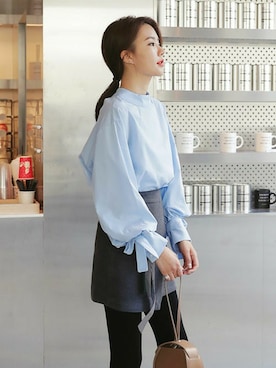 「DHOLIC（ディーホリック）の新作10％OFF（Tシャツ/カットソー）」を使った、ディーホリックさん（レディース・169cm）の冬コーディネート