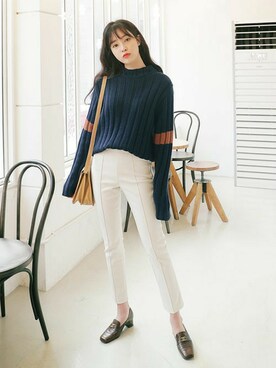 「DHOLIC（ディーホリック）の新作10％OFF（Tシャツ/カットソー）」を使った、ディーホリックさん（レディース・162cm）の冬コーディネート