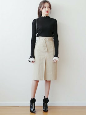 「DHOLIC（ディーホリック）のアイテム（その他）」を使った、ディーホリックさん（レディース・165cm）の冬コーディネート