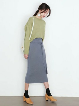 「DHOLIC（ディーホリック）の新作10％OFF（Tシャツ/カットソー）」を使った、ディーホリックさん（レディース・165cm）の冬コーディネート