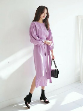 「DHOLIC（ディーホリック）の新作10％OFF（Tシャツ/カットソー）」を使った、ディーホリックさん（レディース・165cm）の冬コーディネート