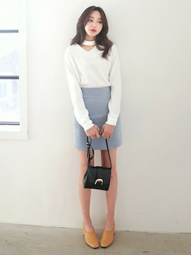 「DHOLIC（ディーホリック）のアイテム（パンプス）」を使った、ディーホリックさん（レディース・165cm）の冬コーディネート