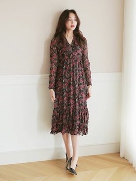 「DHOLIC（ディーホリック）の新作10％OFF（Tシャツ/カットソー）」を使った、ディーホリックさん（レディース・165cm）の冬コーディネート