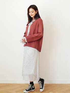 「DHOLIC（ディーホリック）のアイテム（その他）」を使った、ディーホリックさん（レディース・169cm）の冬コーディネート