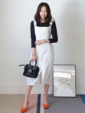 「DHOLIC（ディーホリック）のアイテム（パンプス）」を使った、ディーホリックさん（レディース・165cm）の冬コーディネート