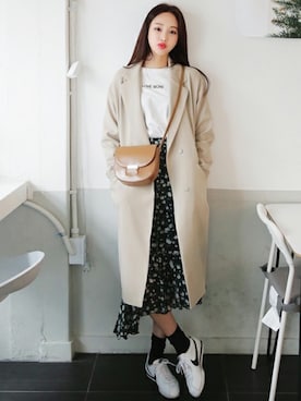 「DHOLIC（ディーホリック）のアイテム（テーラードジャケット）」を使った、ディーホリックさん（レディース・165cm）の春コーディネート