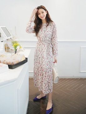 「DHOLIC（ディーホリック）のアイテム（ワンピース）」を使った、ディーホリックさん（レディース・165cm）の春コーディネート