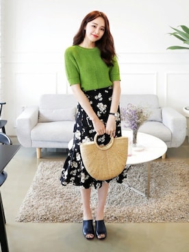 「ラップスカート」｜ディーホリックさん（レディース・165cm）の春コーディネート