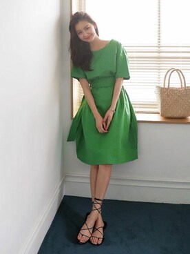 「DHOLIC（ディーホリック）の新作10％OFF（Tシャツ/カットソー）」を使った、ディーホリックさん（レディース・166cm）の春コーディネート