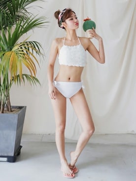 「アイテム（水着/着物・浴衣）」を使った、ディーホリックさん（レディース・163cm）の夏コーディネート