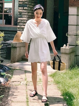 「DHOLIC（ディーホリック）のアイテム（ワンピース/ドレス）」を使った、ディーホリックさん（レディース・162cm）の夏コーディネート