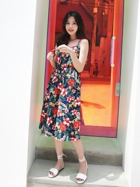 「DHOLIC（ディーホリック）のアイテム（ワンピース/ドレス）」を使った、ディーホリックさん（レディース・165cm）の夏コーディネート