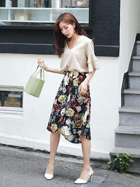 「DHOLIC（ディーホリック）のアイテム（その他）」を使った、ディーホリックさん（レディース・163cm）の夏コーディネート