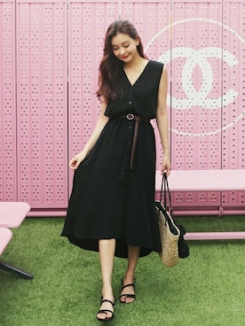 「DHOLIC（ディーホリック）のアイテム（ワンピース/ドレス）」を使った、ディーホリックさん（レディース・169cm）の夏コーディネート