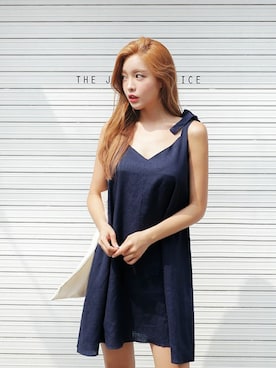 「DHOLIC（ディーホリック）のアイテム（ワンピース/ドレス）」を使った、ディーホリックさん（レディース・165cm）の夏コーディネート