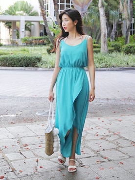 「DHOLIC（ディーホリック）のアイテム（ワンピース/ドレス）」を使った、ディーホリックさん（レディース・165cm）の夏コーディネート