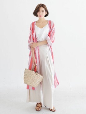 「DHOLIC（ディーホリック）のアイテム（その他）」を使った、ディーホリックさん（レディース・163cm）の夏コーディネート