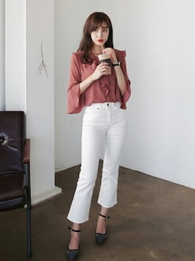 「DHOLIC（ディーホリック）のアイテム（パンツ）」を使った、ディーホリックさん（レディース・165cm）の夏コーディネート