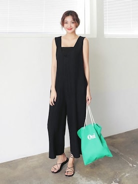 「DHOLIC（ディーホリック）のアイテム（つなぎ/オールインワン）」を使った、ディーホリックさん（レディース・166cm）の夏コーディネート