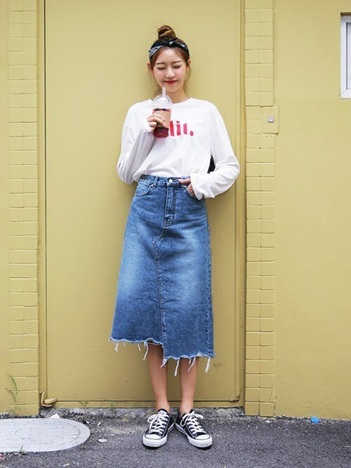 ディーホリック Dholic Dholicのデニムスカートを使ったコーディネート Wear