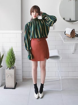 「アイテム（ベースメイク）」を使った、ディーホリックさん（レディース・162cm）の夏コーディネート