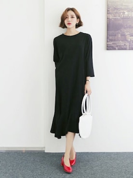 「DHOLIC（ディーホリック）のアイテム（ワンピース/ドレス）」を使った、ディーホリックさん（レディース・163cm）の夏コーディネート