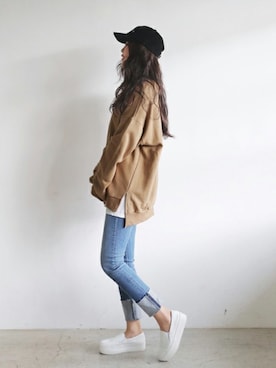 「coordinate」｜「アイテム（帽子）」を使った、ディーホリックさん（レディース・165cm）の夏コーディネート