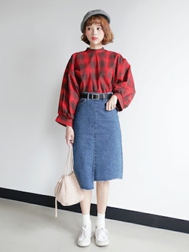 「coordinate」｜「アイテム（帽子）」を使った、ディーホリックさん（レディース・165cm）の夏コーディネート