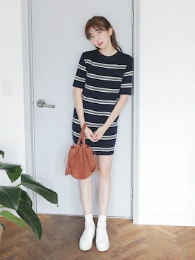 「アイテム（ワンピース、その他）」を使った、ディーホリックさん（レディース・165cm）の秋コーディネート