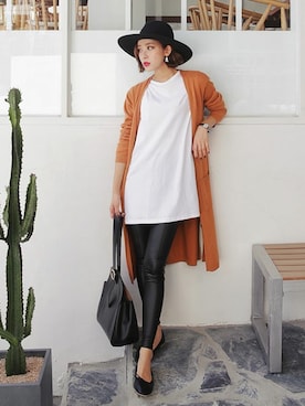 「ロングカーディガン」｜ディーホリックさん（レディース・163cm）の秋コーディネート