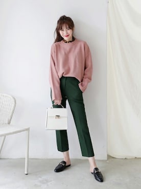 「coordinate」｜「アイテム（スラックス）」を使った、ディーホリックさん（レディース・165cm）の秋コーディネート