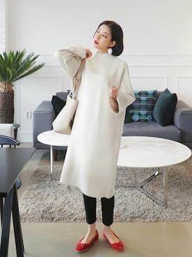 「DHOLIC（ディーホリック）のアイテム（ワンピース/ドレス）」を使った、ディーホリックさん（レディース・163cm）の秋コーディネート