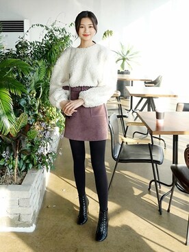 「DHOLIC（ディーホリック）の新作10％OFF（Tシャツ/カットソー）」を使った、ディーホリックさん（レディース・163cm）の秋コーディネート