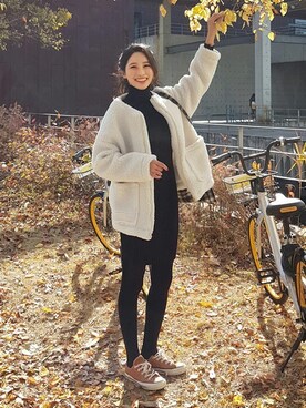 「DHOLIC（ディーホリック）の新作10％OFF（Tシャツ/カットソー）」を使った、ディーホリックさん（レディース・167cm）の秋コーディネート