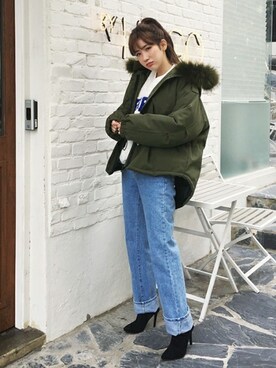 「coordinate」｜「アイテム（その他アウター）」を使った、ディーホリックさん（レディース・165cm）の秋コーディネート