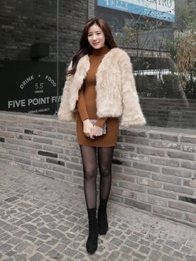 「DHOLIC（ディーホリック）のアイテム（その他アウター）」を使った、ディーホリックさん（レディース・165cm）の秋コーディネート