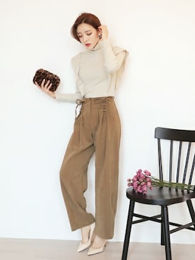 「アイテム（Tシャツ/カットソー、その他）」を使った、ディーホリックさん（レディース・165cm）の冬コーディネート