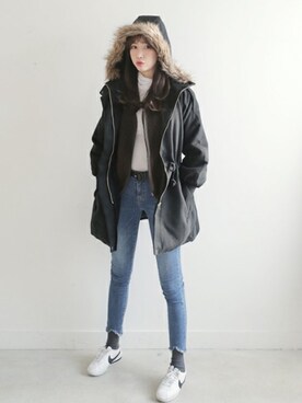 「coordinate」｜「アイテム（その他アウター）」を使った、ディーホリックさん（レディース・165cm）の冬コーディネート