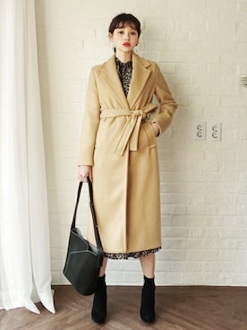 「DHOLIC（ディーホリック）のアイテム（その他アウター）」を使った、ディーホリックさん（レディース・165cm）の冬コーディネート