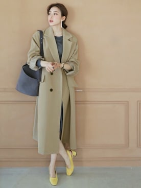 「DHOLIC（ディーホリック）のアイテム（ダウンジャケット/コート）」を使った、ディーホリックさん（レディース・160cm）の冬コーディネート