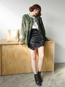 「DHOLIC（ディーホリック）のアイテム（ジャケット/アウター）」を使った、ディーホリックさん（レディース・165cm）の冬コーディネート