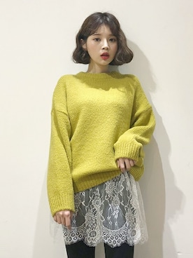 「DHOLIC（ディーホリック）のアイテム（ワンピース/ドレス）」を使った、ディーホリックさん（レディース・165cm）の冬コーディネート