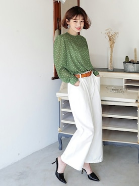 「DHOLIC（ディーホリック）の新作10％OFF（Tシャツ/カットソー）」を使った、ディーホリックさん（レディース・165cm）の冬コーディネート