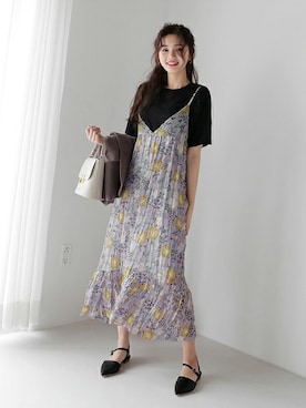 「DHOLIC（ディーホリック）の新作10％OFF（Tシャツ/カットソー）」を使った、ディーホリックさん（レディース・166cm）の春コーディネート