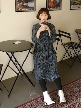 「DHOLIC（ディーホリック）のアイテム（ワンピース/ドレス）」を使った、ディーホリックさん（レディース・165cm）の春コーディネート