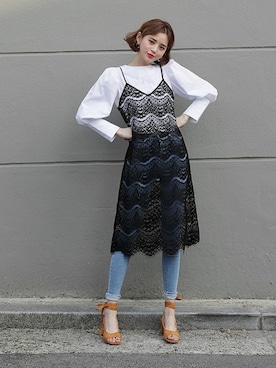 「DHOLIC（ディーホリック）のアイテム（ワンピース/ドレス）」を使った、ディーホリックさん（レディース・165cm）の春コーディネート