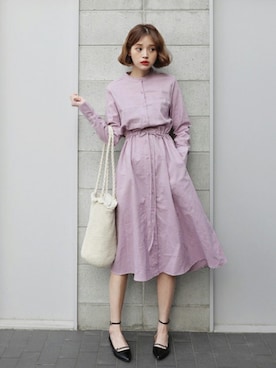 「DHOLIC（ディーホリック）のアイテム（ワンピース/ドレス）」を使った、ディーホリックさん（レディース・165cm）の春コーディネート