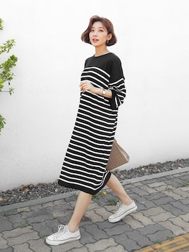 「DHOLIC（ディーホリック）のアイテム（ワンピース/ドレス）」を使った、ディーホリックさん（レディース・163cm）の春コーディネート