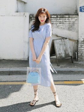 「DHOLIC（ディーホリック）のアイテム（ワンピース/ドレス）」を使った、ディーホリックさん（レディース・165cm）の春コーディネート