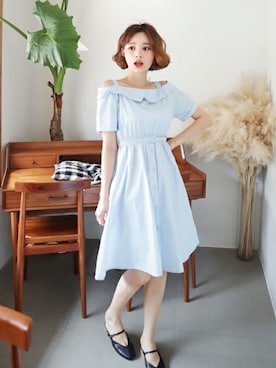 「DHOLIC（ディーホリック）のアイテム（ワンピース/ドレス）」を使った、ディーホリックさん（レディース・165cm）の春コーディネート